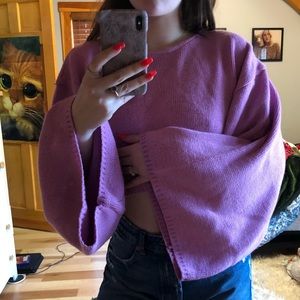Boohoo cropped pink sweater!